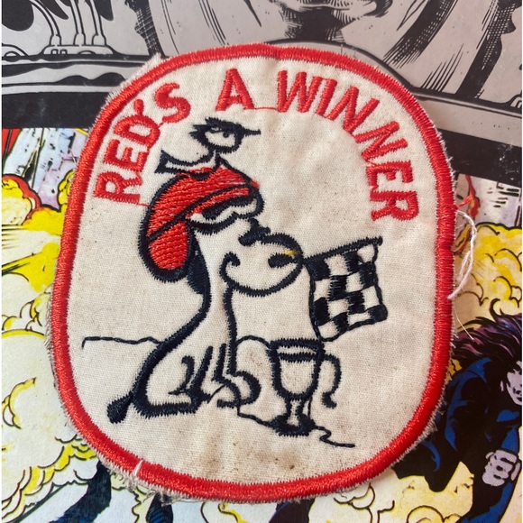 Vintage Snoopy Woodstock Reds a Winner Cheesecloth Backed Patch - Picture 8 of 10